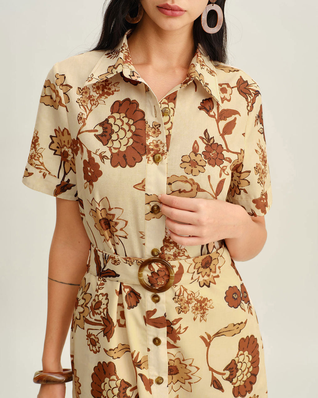 Women's Woven Polyester Midi Dresses Dresses - RIHOAS