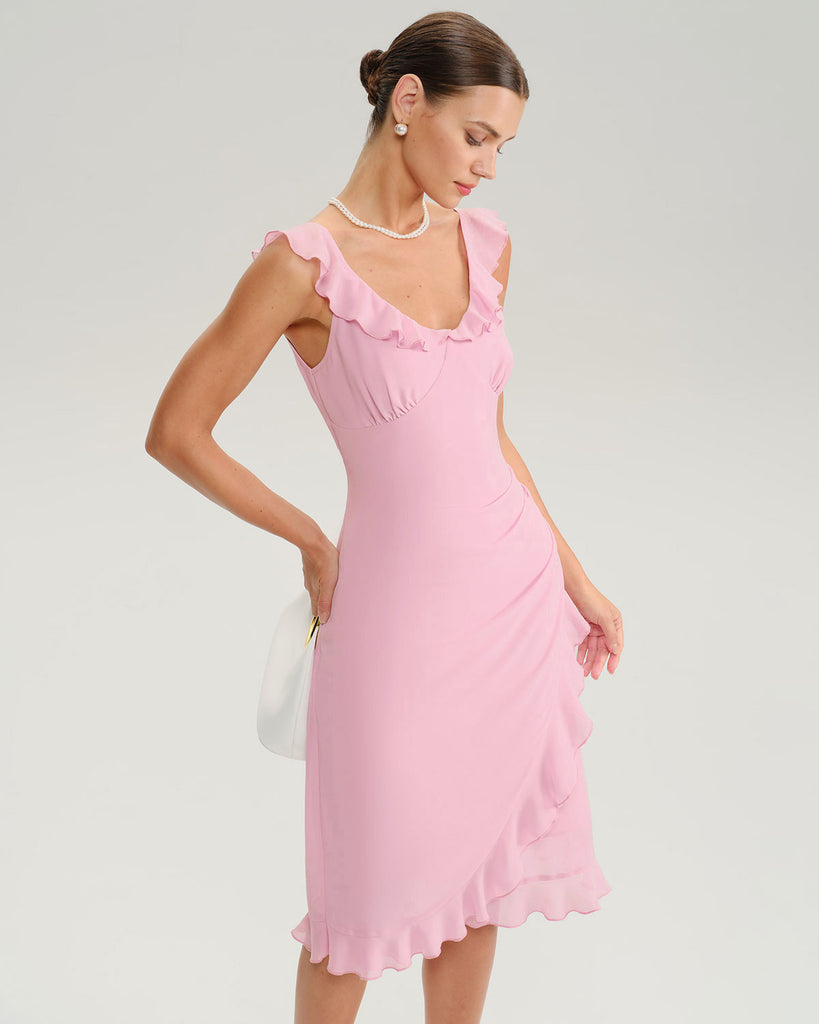 Women's Woven Polyester Midi Dresses Dresses - RIHOAS