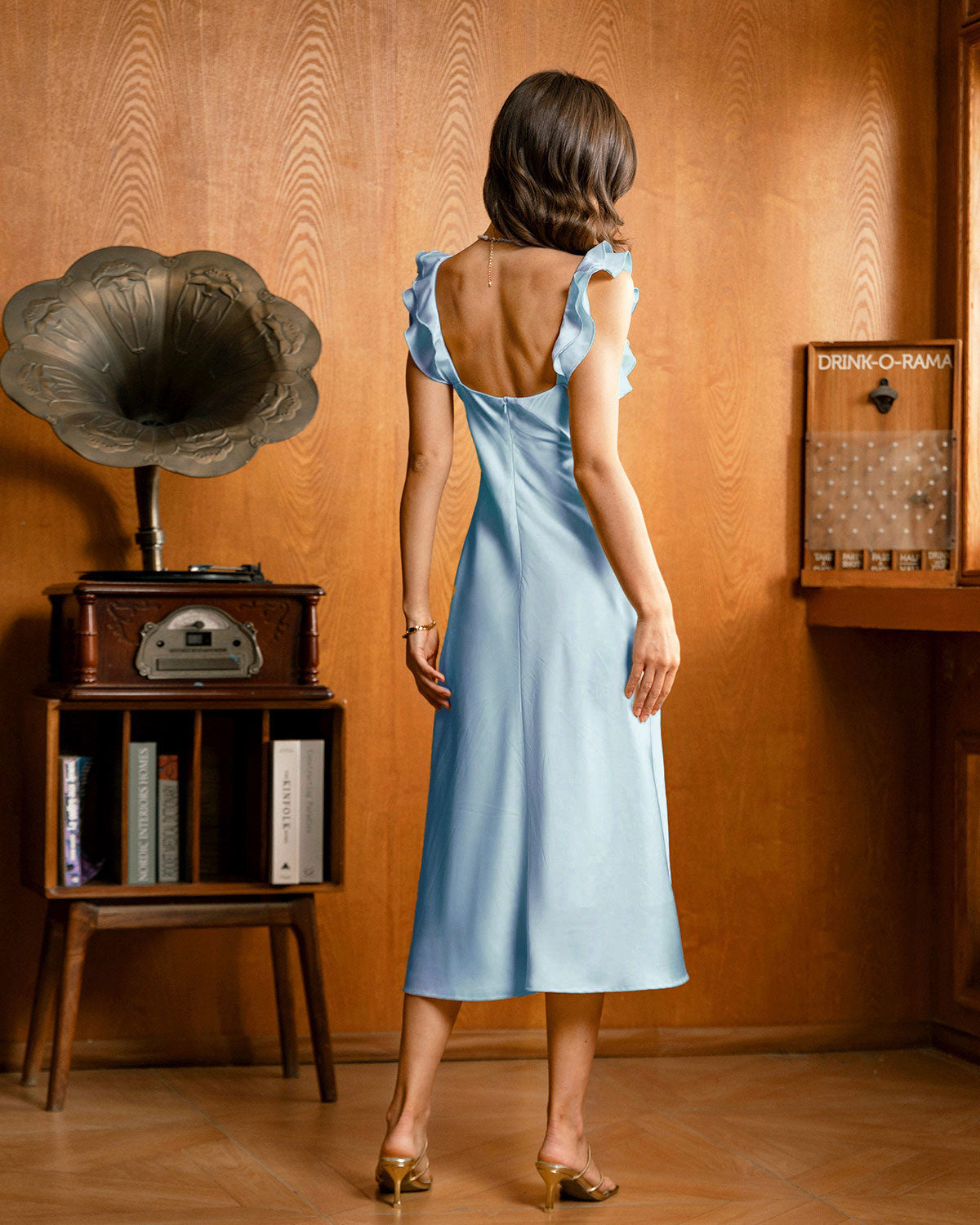 Women's Woven Polyester Midi Dresses Dresses - RIHOAS