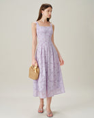 Women's Woven Polyester Midi Dresses Dresses - RIHOAS