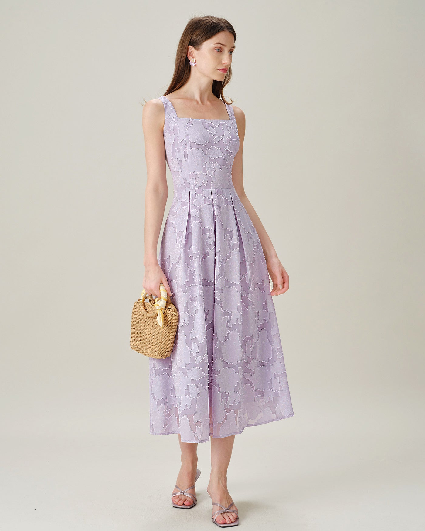 Women's Woven Polyester Midi Dresses Dresses - RIHOAS