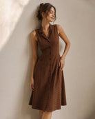 Women's Woven Polyester Midi Dresses - RIHOAS