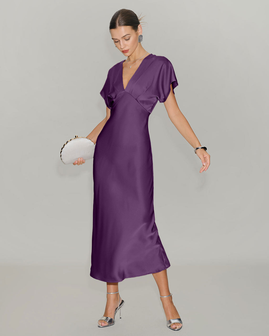 Women's Woven Polyester Midi Dresses Dresses - RIHOAS