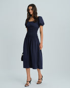 Women's Woven Polyester Midi Dresses Dresses - RIHOAS