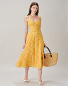 Women's Woven Polyester Midi Dresses Dresses - RIHOAS