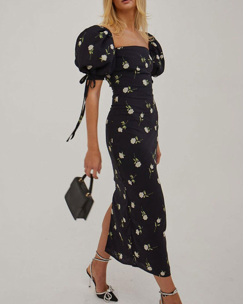 Women's Woven Polyester Midi Dresses Dresses - RIHOAS