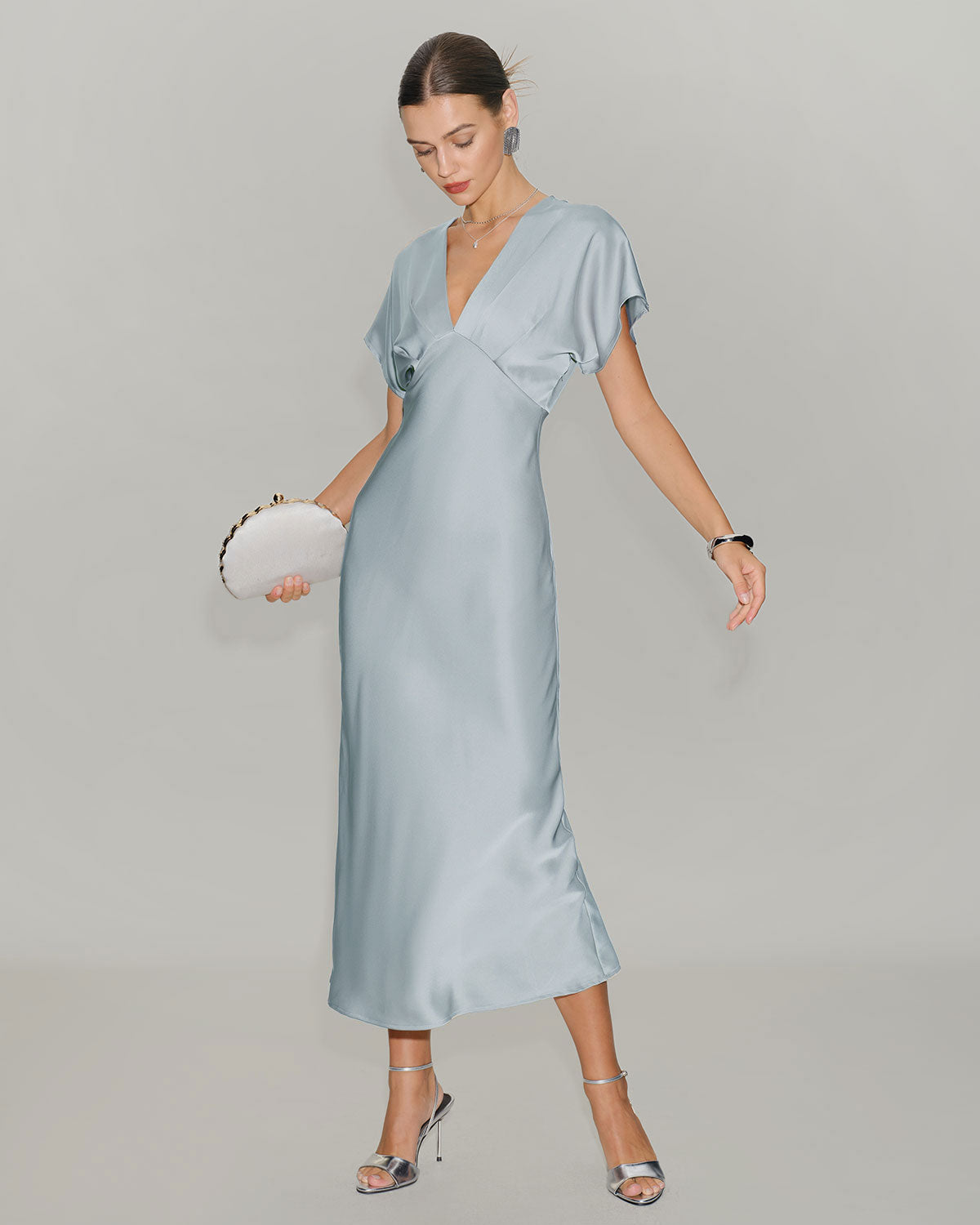 Women's Woven Polyester Midi Dresses Dresses - RIHOAS