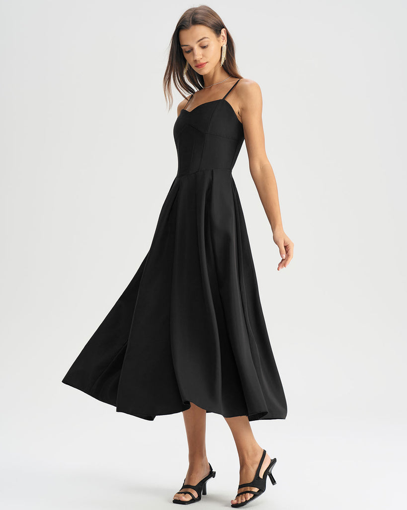 Women's Woven Polyester Midi Dresses Dresses - RIHOAS