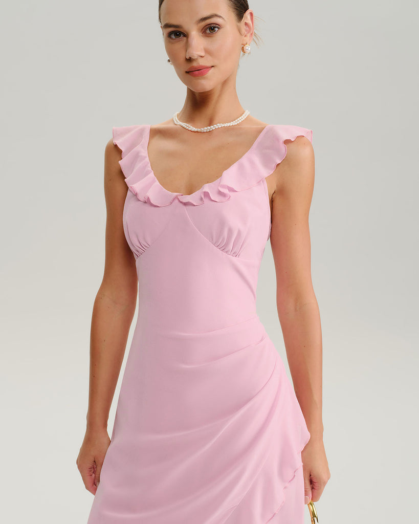 Women's Woven Polyester Midi Dresses Dresses - RIHOAS