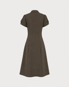 Women's Woven Polyester Midi Dresses - RIHOAS - 06