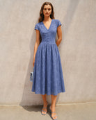 Women's Woven Polyester Midi Dresses Dresses - RIHOAS