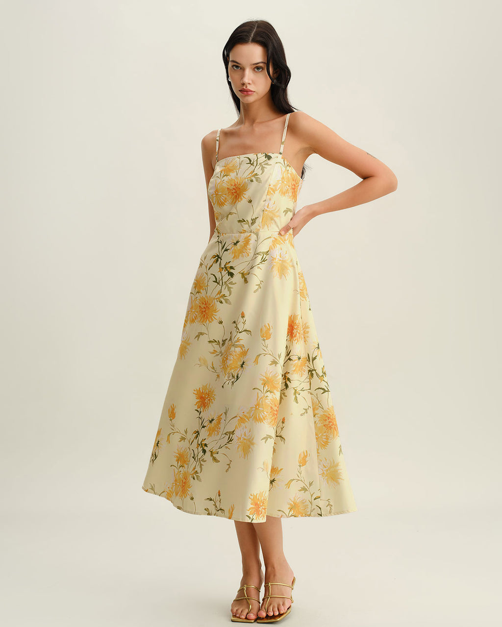 Women's Woven Polyester Midi Dresses Dresses - RIHOAS
