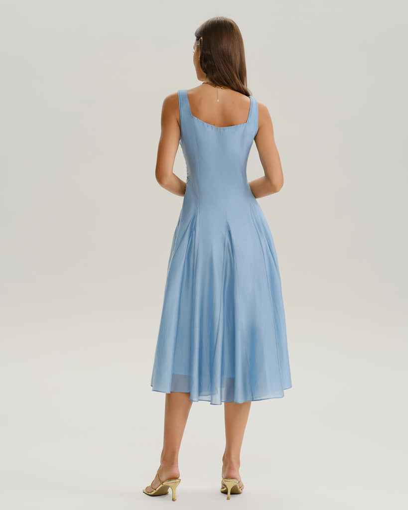 Women's Woven Polyester Midi Dresses Dresses - RIHOAS