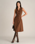 Women's Woven Polyester Midi Dresses - RIHOAS - 01