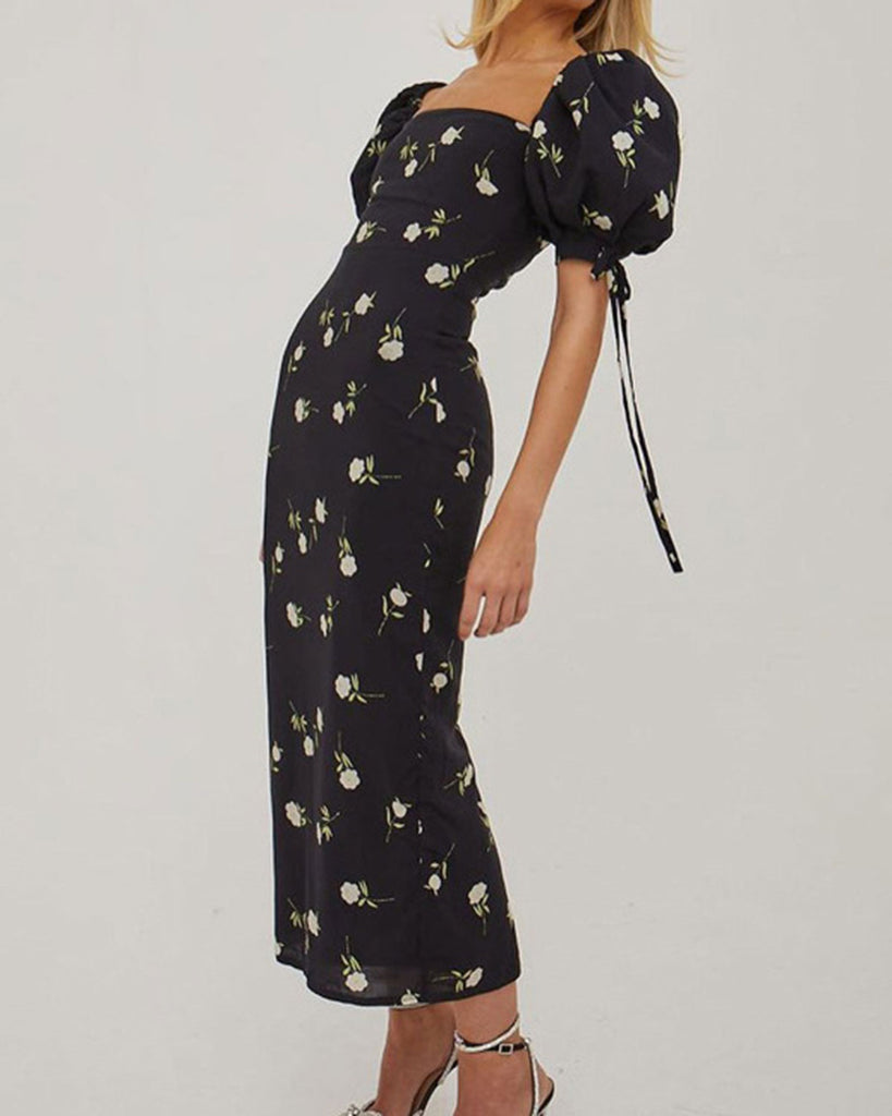 Women's Woven Polyester Midi Dresses Dresses - RIHOAS