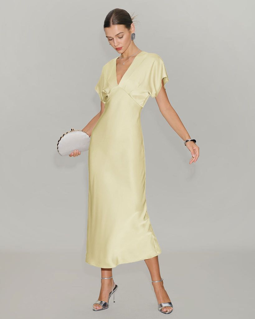 Women's Woven Polyester Midi Dresses Dresses - RIHOAS