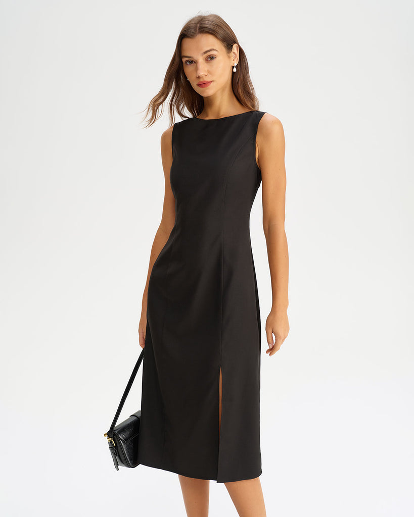 Women's Woven Polyester Midi Dresses Dresses - RIHOAS