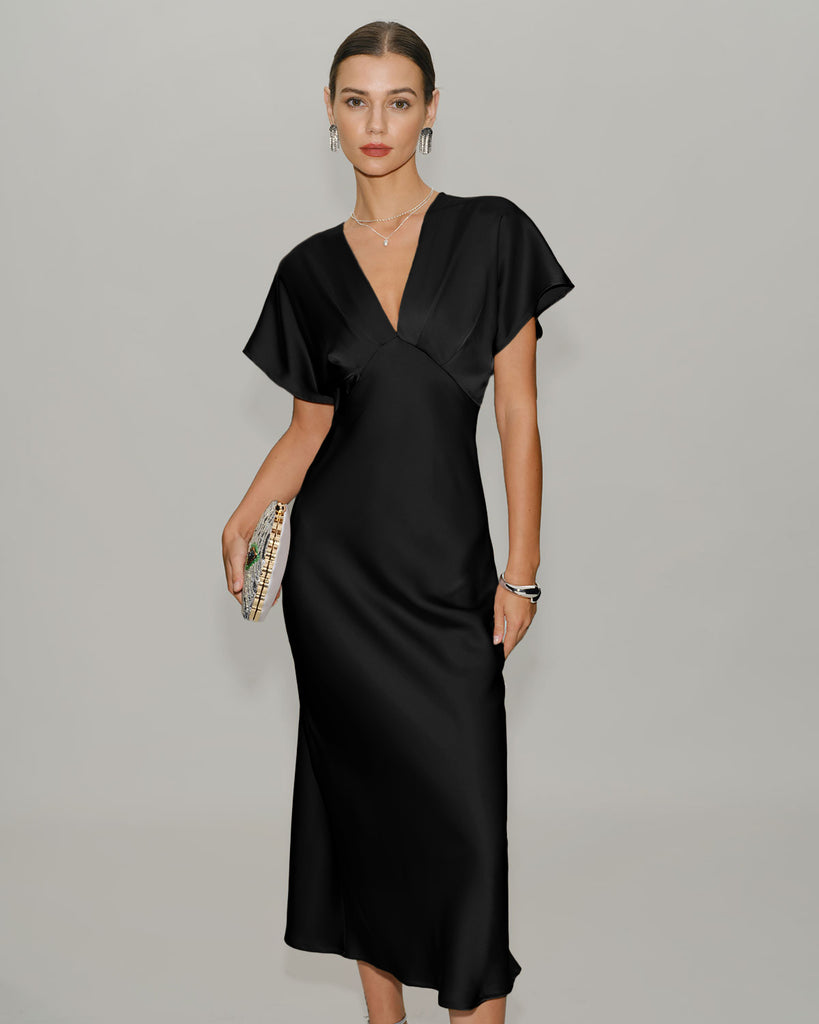Women's Woven Polyester Midi Dresses Dresses - RIHOAS