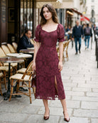 Women's Woven Polyester Midi Dresses Dresses - RIHOAS