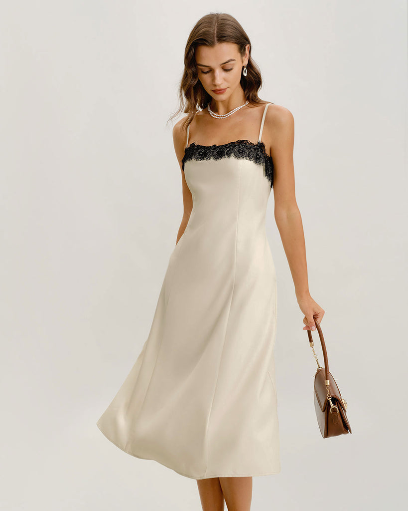 Women's Woven Polyester Midi Dresses Dresses - RIHOAS