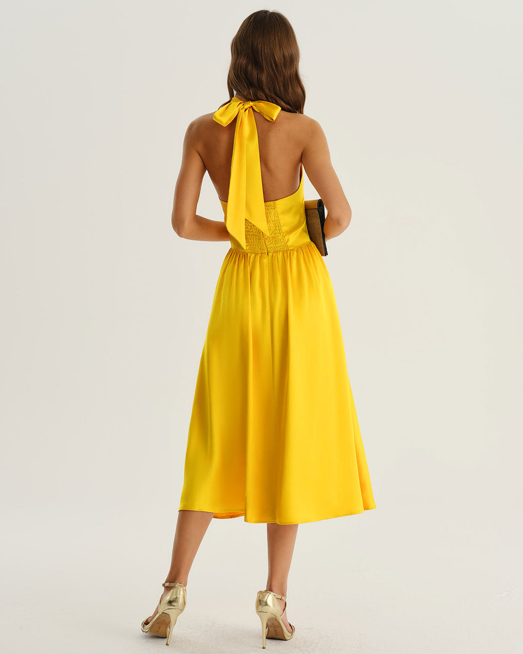 Women's Woven Polyester Midi Dresses Dresses - RIHOAS