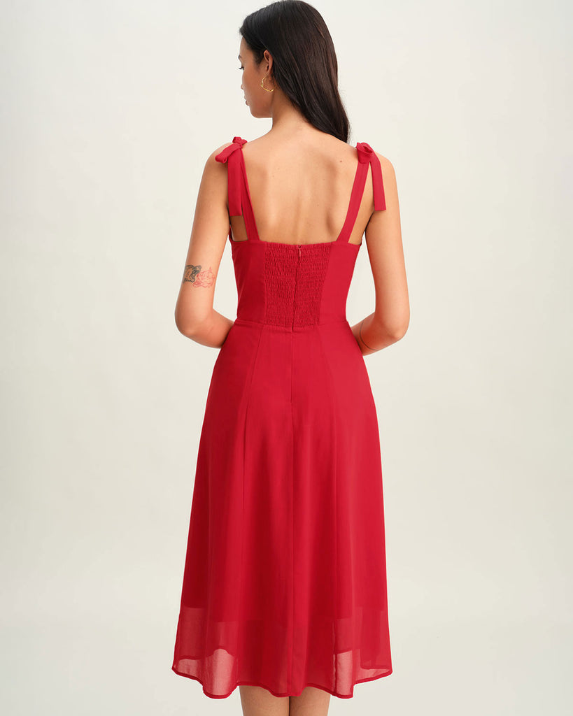 Women's Woven Polyester Midi Dresses Dresses - RIHOAS