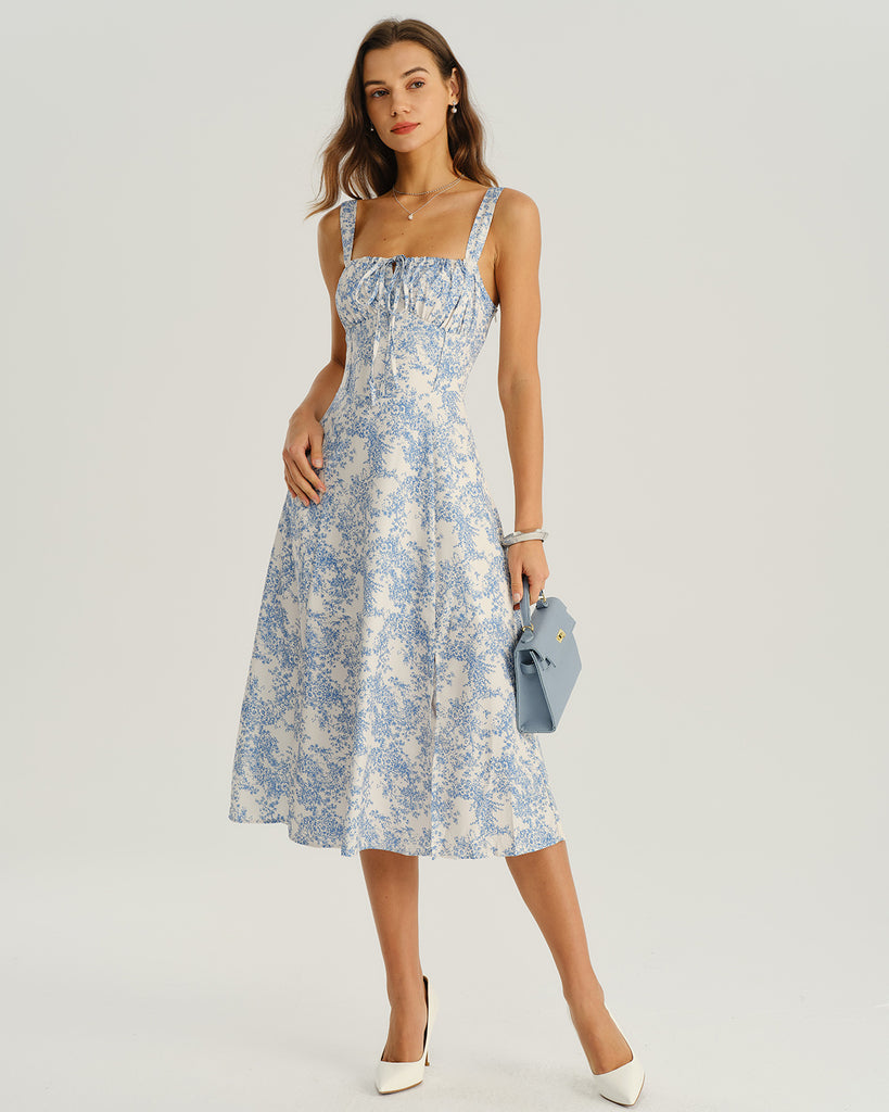 Women's Woven Polyester Midi Dresses Dresses - RIHOAS