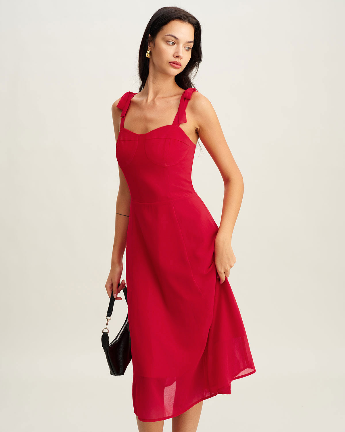 Women's Woven Polyester Midi Dresses Dresses - RIHOAS