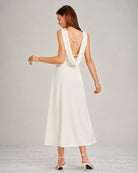 Women's Woven Polyester Midi Dresses Dresses - RIHOAS