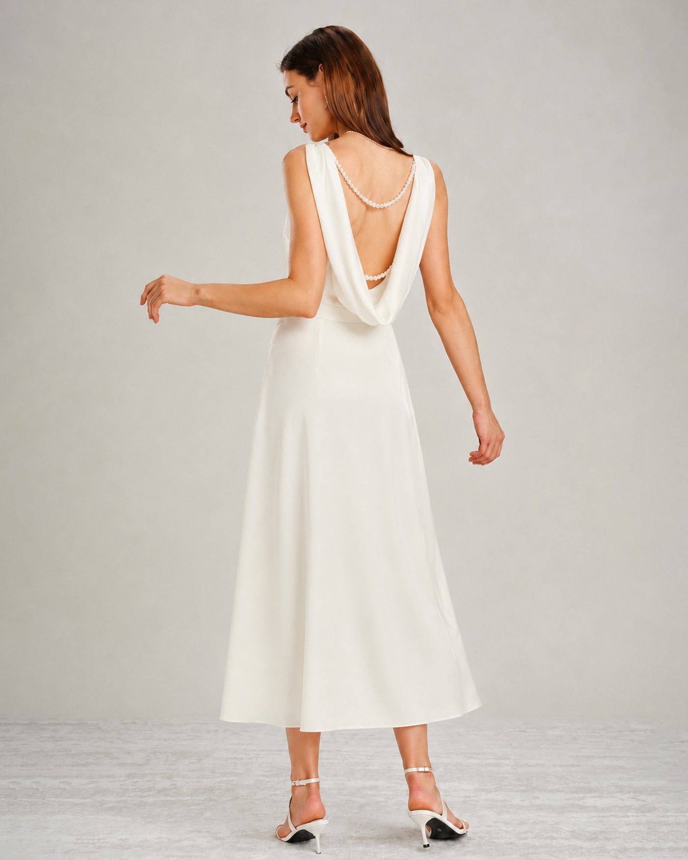 Women's Woven Polyester Midi Dresses Dresses - RIHOAS