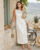 Women's Woven Polyester Midi Dresses Dresses - RIHOAS