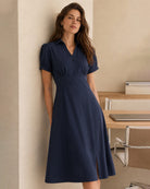 Women's Woven Polyester Midi Dresses - RIHOAS - 10