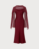Women's Woven Polyester Midi Dresses - RIHOAS