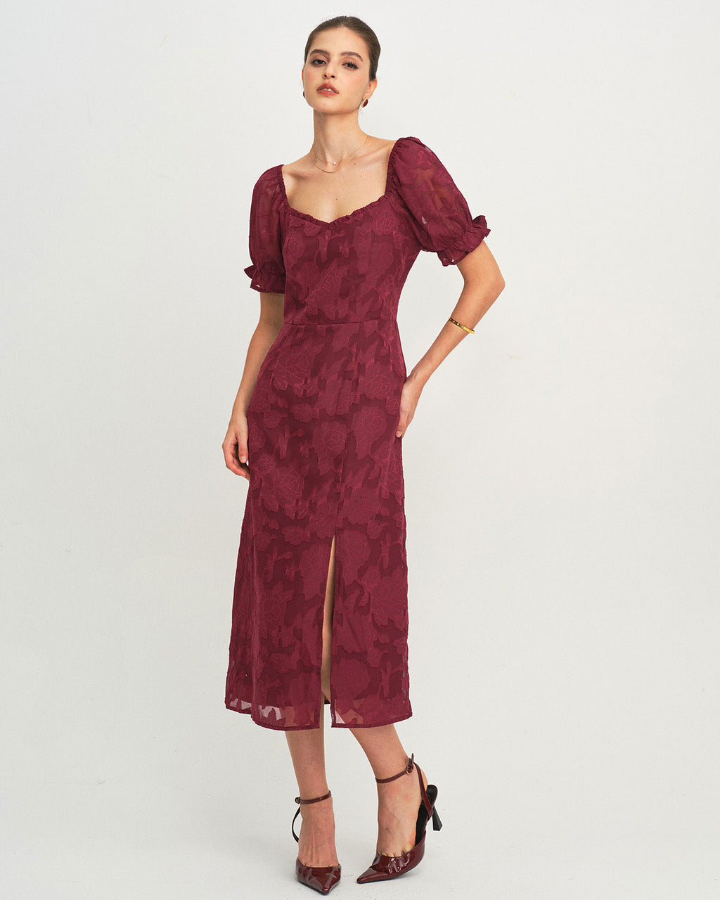 Women's Woven Polyester Midi Dresses Dresses - RIHOAS
