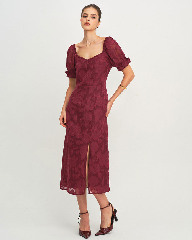 Women's Woven Polyester Midi Dresses Dresses - RIHOAS