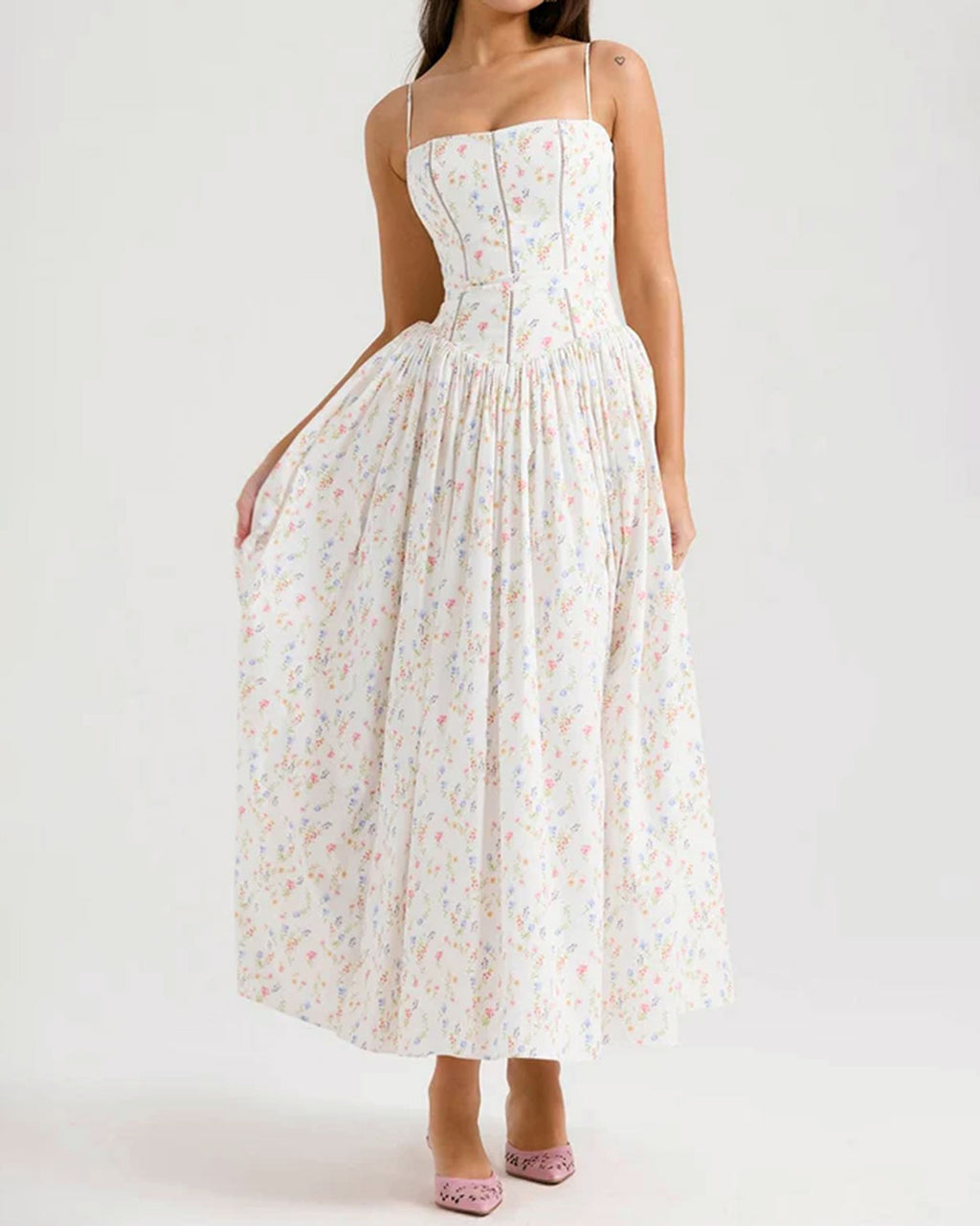 Women's Woven Polyester Midi Dresses Dresses - RIHOAS