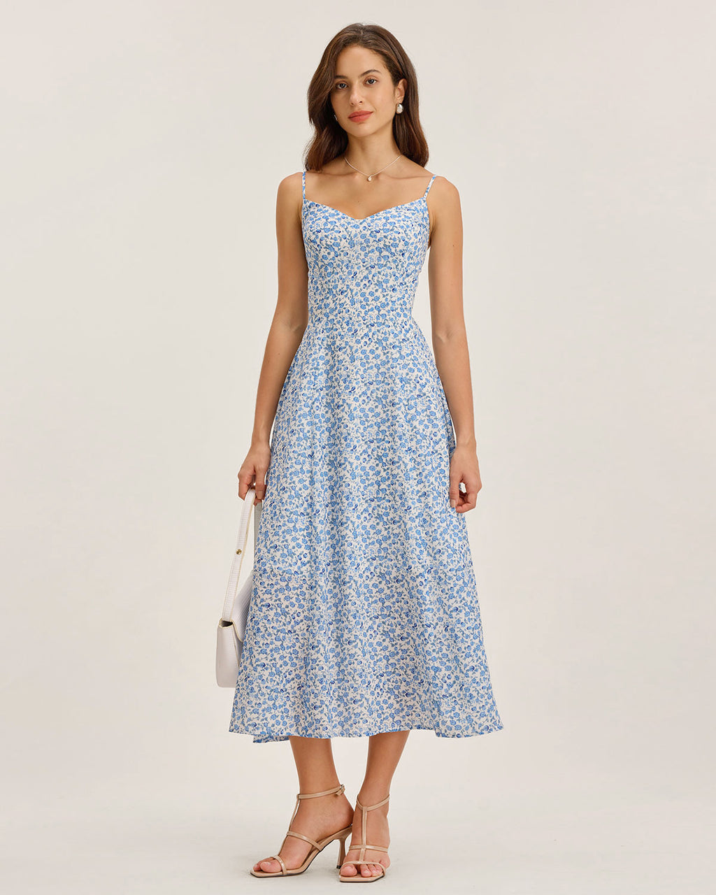 Women's Woven Polyester Midi Dresses Dresses - RIHOAS