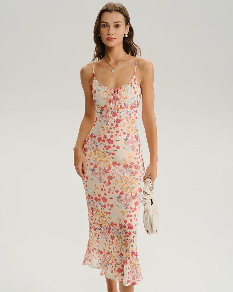 Women's Woven Polyester Midi Dresses Dresses - RIHOAS