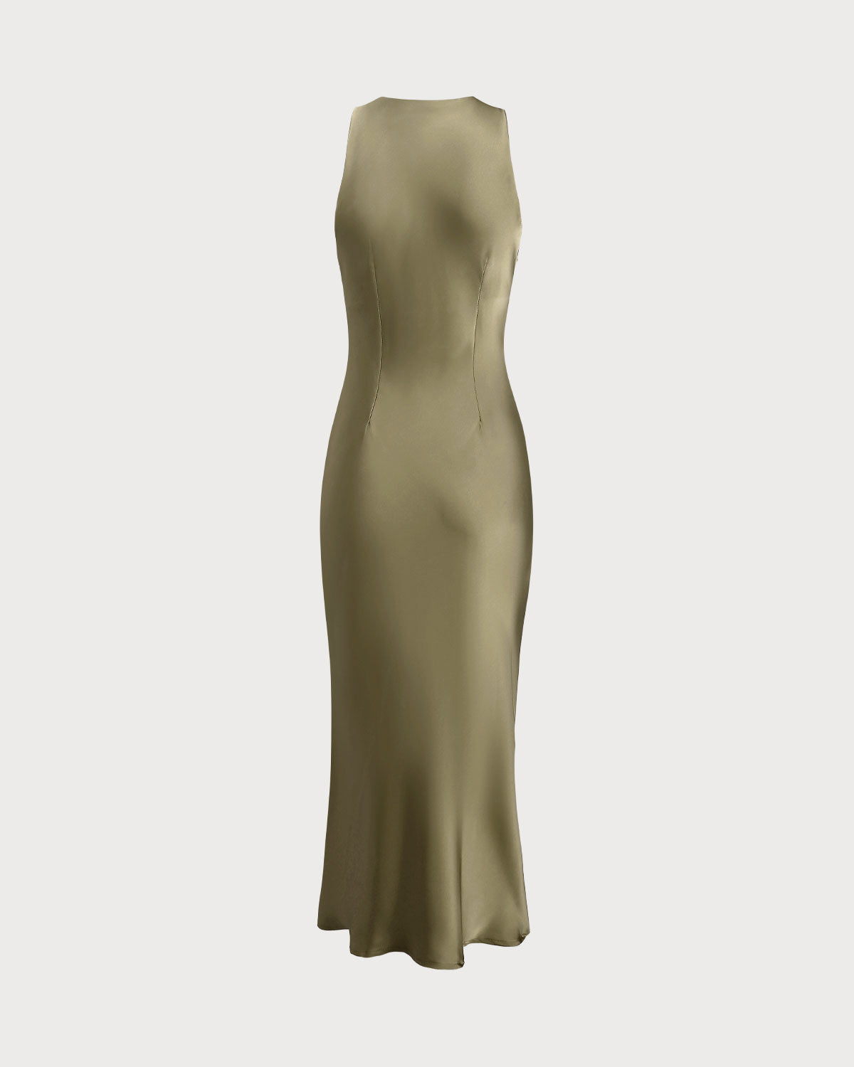 Green Satin Boat Neck Slip Midi Dress & Reviews - Green - Dresses Green Satin Boat Neck Slip Midi Dress & Reviews - Green - Dresses