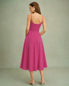 Women's Woven Polyester Midi Dresses Dresses - RIHOAS