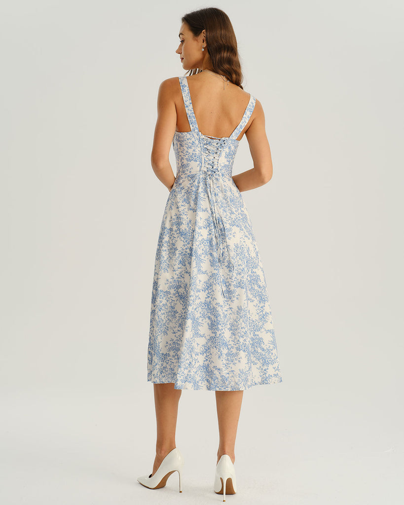 Women's Woven Polyester Midi Dresses Dresses - RIHOAS