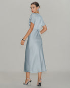 Women's Woven Polyester Midi Dresses Dresses - RIHOAS