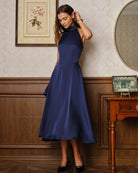 Women's Woven Polyester Midi Dresses Dresses - RIHOAS