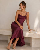 Women's Woven Polyester Midi Dresses Dresses - RIHOAS