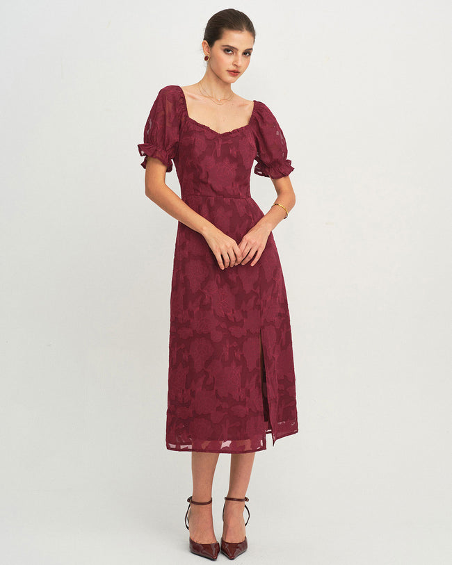 Women's Woven Polyester Midi Dresses Dresses - RIHOAS