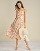 Women's Woven Polyester Midi Dresses Multi Dresses - RIHOAS