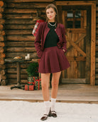 Women's Woven Polyester Midi Skirt Bottoms - RIHOAS