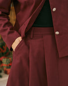 Women's Woven Polyester Midi Skirt Bottoms - RIHOAS