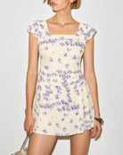 Women's Woven Polyester Mini Dress Apricot Dresses - RIHOAS