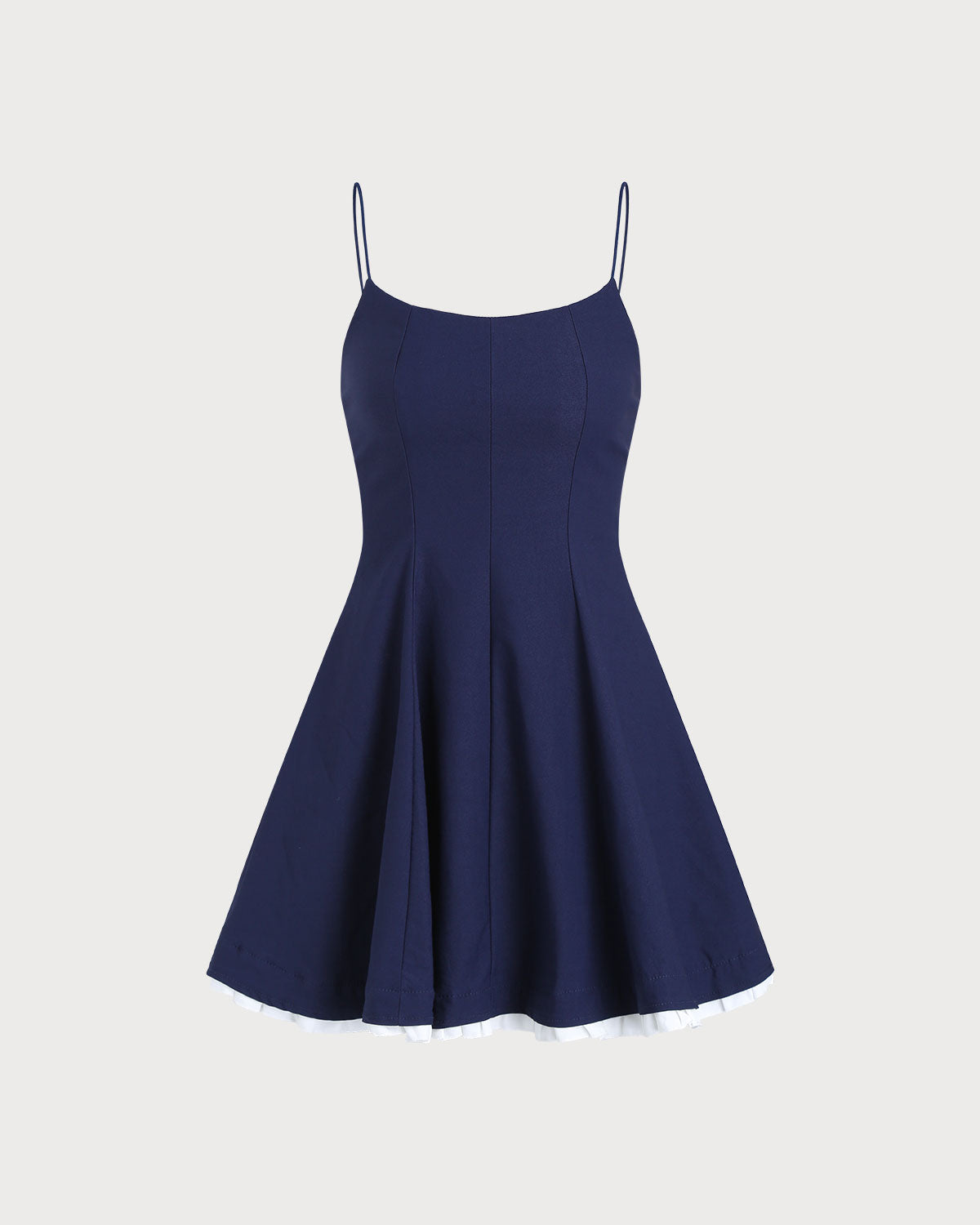 Women's Woven Polyester Mini Dress Blue Dresses - RIHOAS